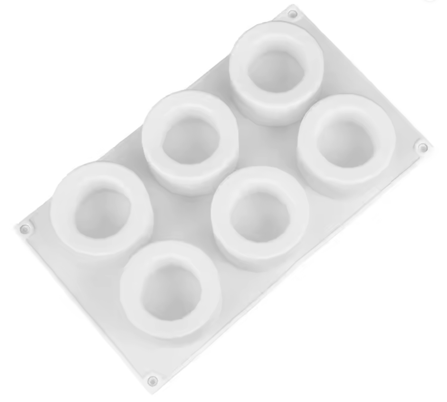 6 Cavity Round Mousse Cake Mould